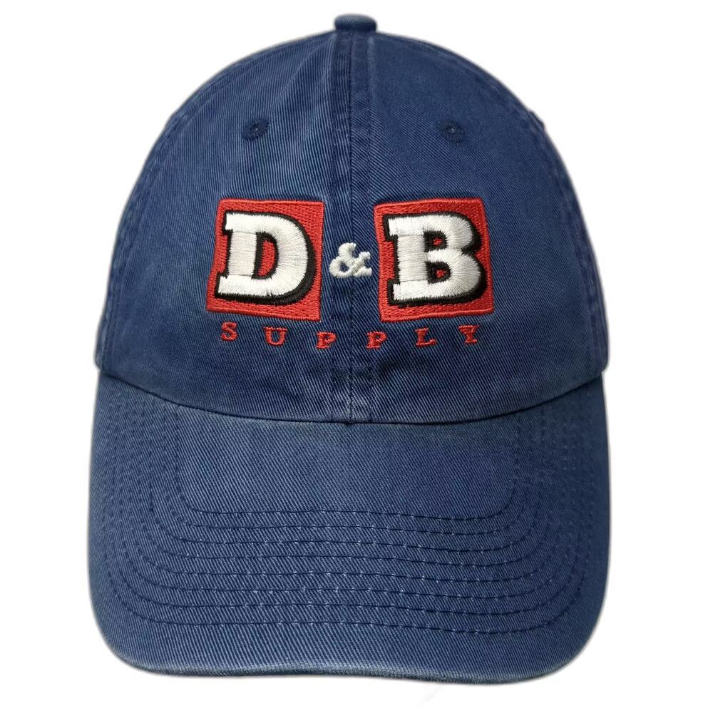 Perrin Baseball Cap Blue Red OS Slideback D & B Supply Embroidered Cotton Hat